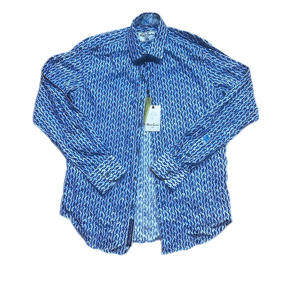 Robert Graham Tulsa Men's Long Sleeve Geometric Shirt Size S Multicolor